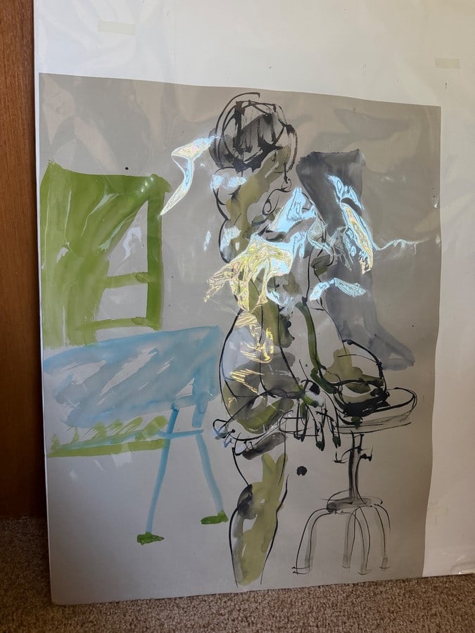 Original Mixed Media Work on Paper by Elizabeth Johnson, titled â€œAbbyâ€ - 5