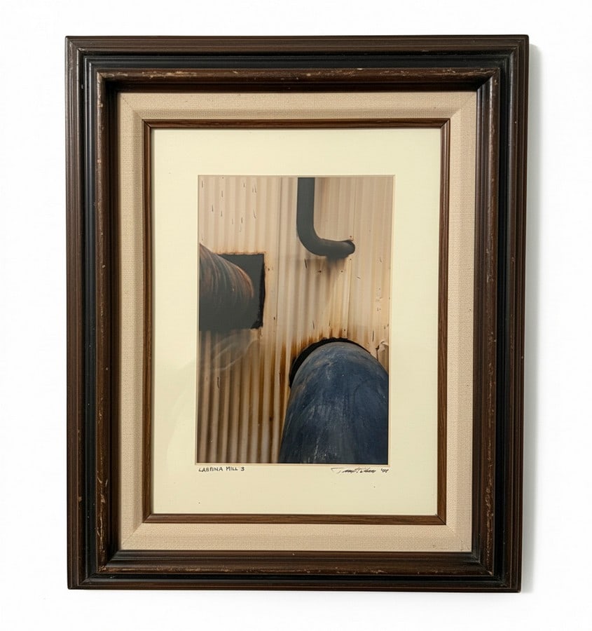 Rare Tomas Hakanson Original Photo "Lahaina Mill 3" - Signed Print #1/10 - Framed: This item is an exceptional piece of Hawaiian industrial history captured by fine-art photographer Tomas Hakanson. Titled "Lahaina Mill 3," this original 2004 photograph features a striking,