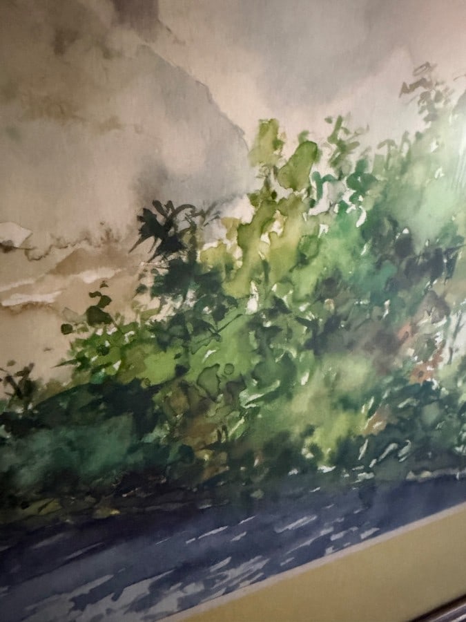 1972 Mid-Century Portuguese Landscape Watercolor "O Caminho do Castelo" by Hipolito de Andrade - ... - 4