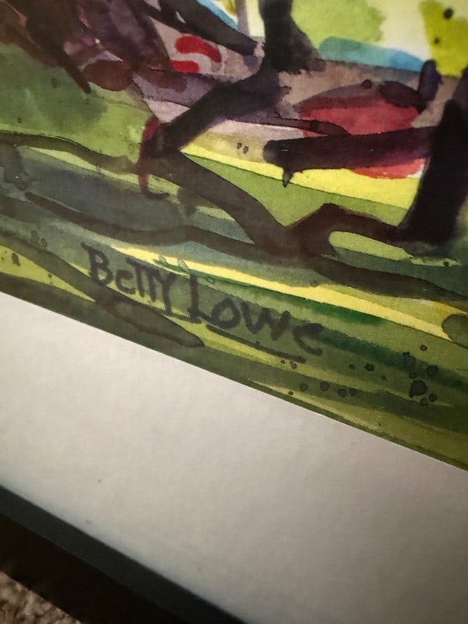 Original, Signed Betty Lowe Coastal Paintings - Framed Set of 3 - 12