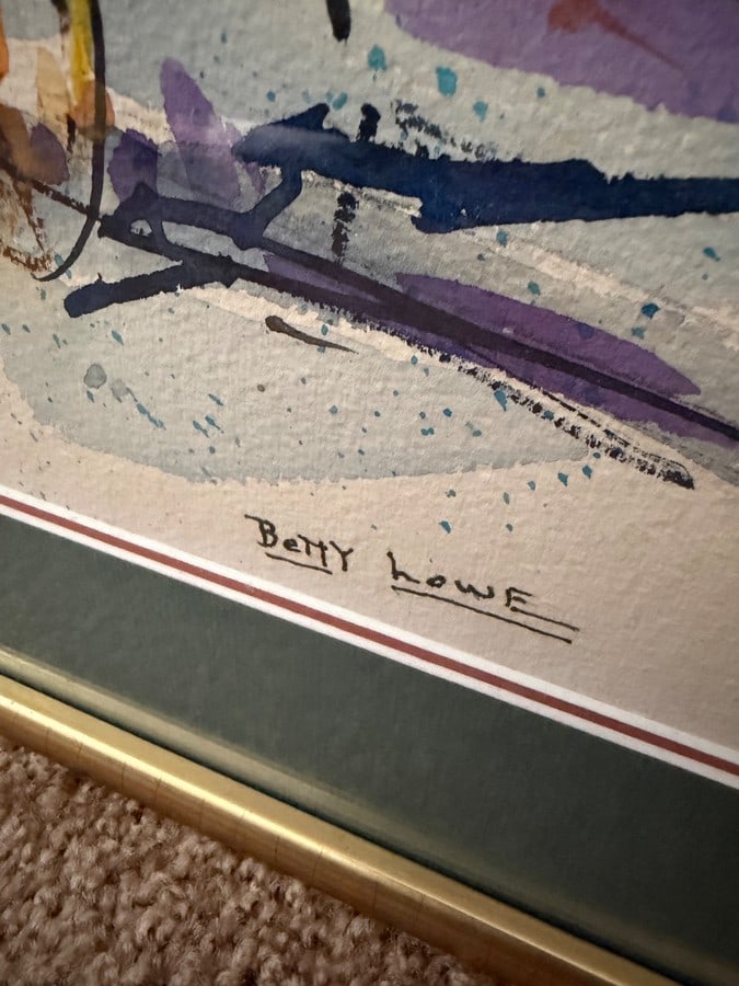 Original, Signed Betty Lowe Coastal Paintings - Framed Set of 3 - 7