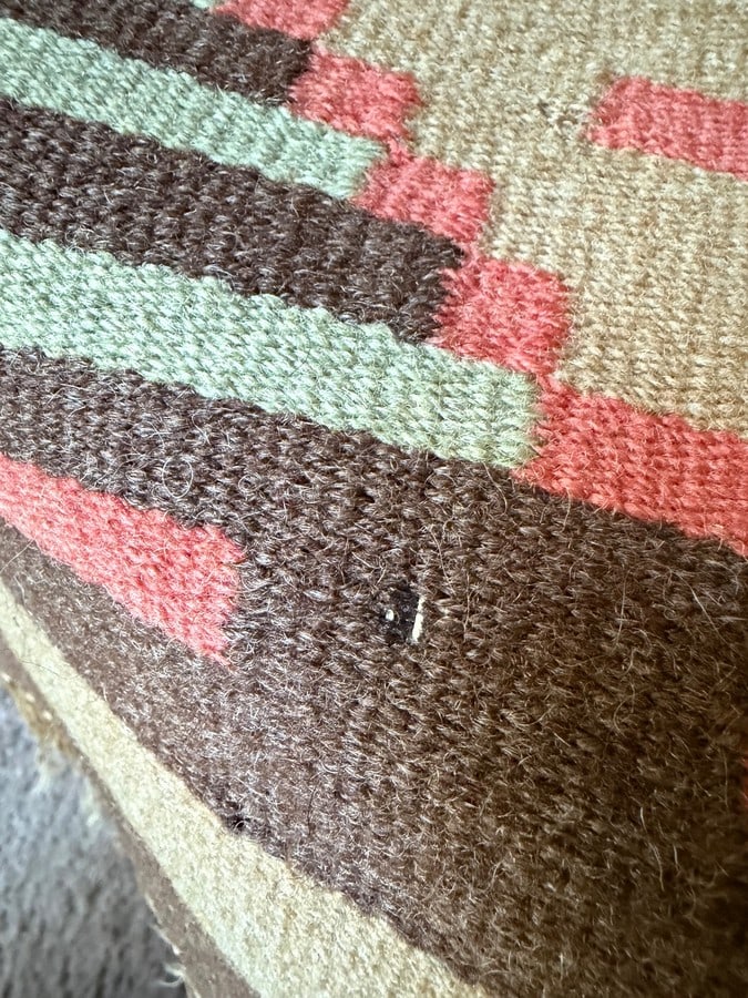Vintage Southwest Modern Navajo-Style Handwoven Wool Kilim Runner Rug - 3