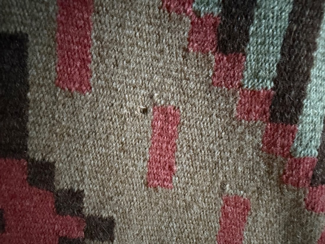 Vintage Southwest Modern Navajo-Style Handwoven Wool Kilim Runner Rug - 7