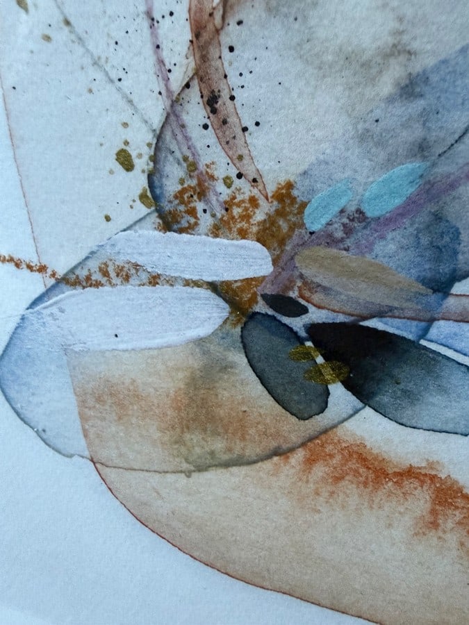 Hand-Embellished Limited Edition Emily Jeffords Abstract Print "From Across the Gallery" - 5/50 - 4