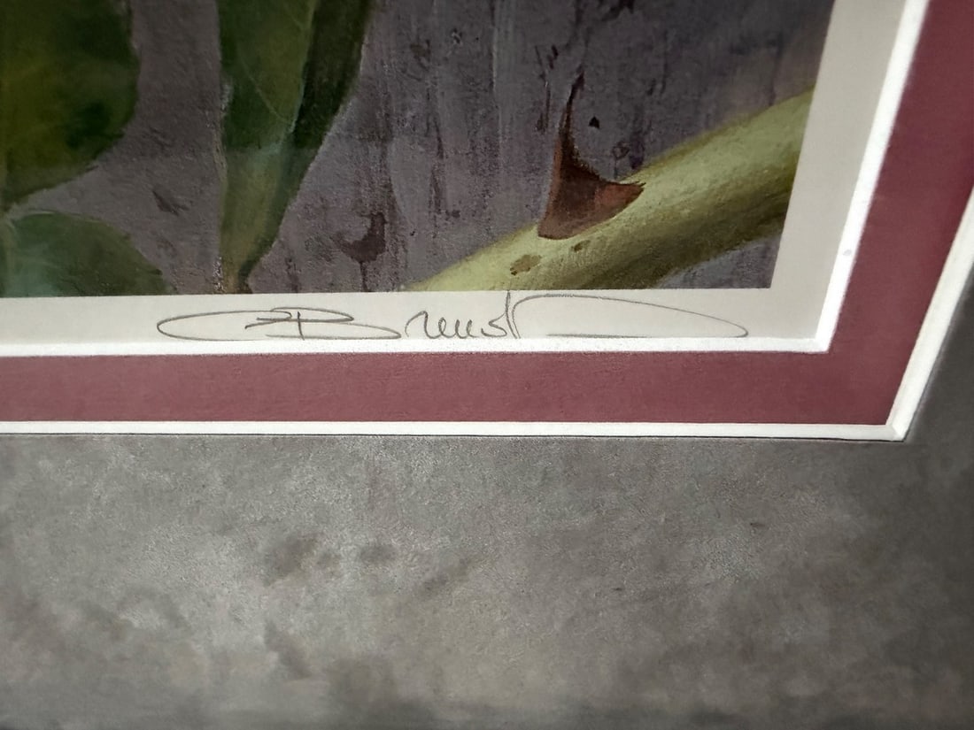 1990s Carl Brenders "Summer Roses - Winter Wren" Hand-Signed Limited Edition Framed Lithograph - ... - 5