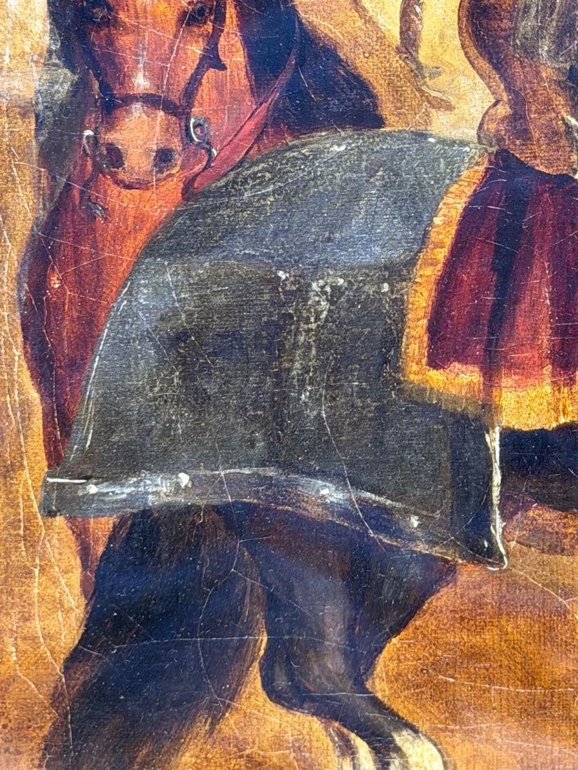 Painting Renaissance Knight Mounted Beneath Cloister Circle Sir John Gilbert RA - 17