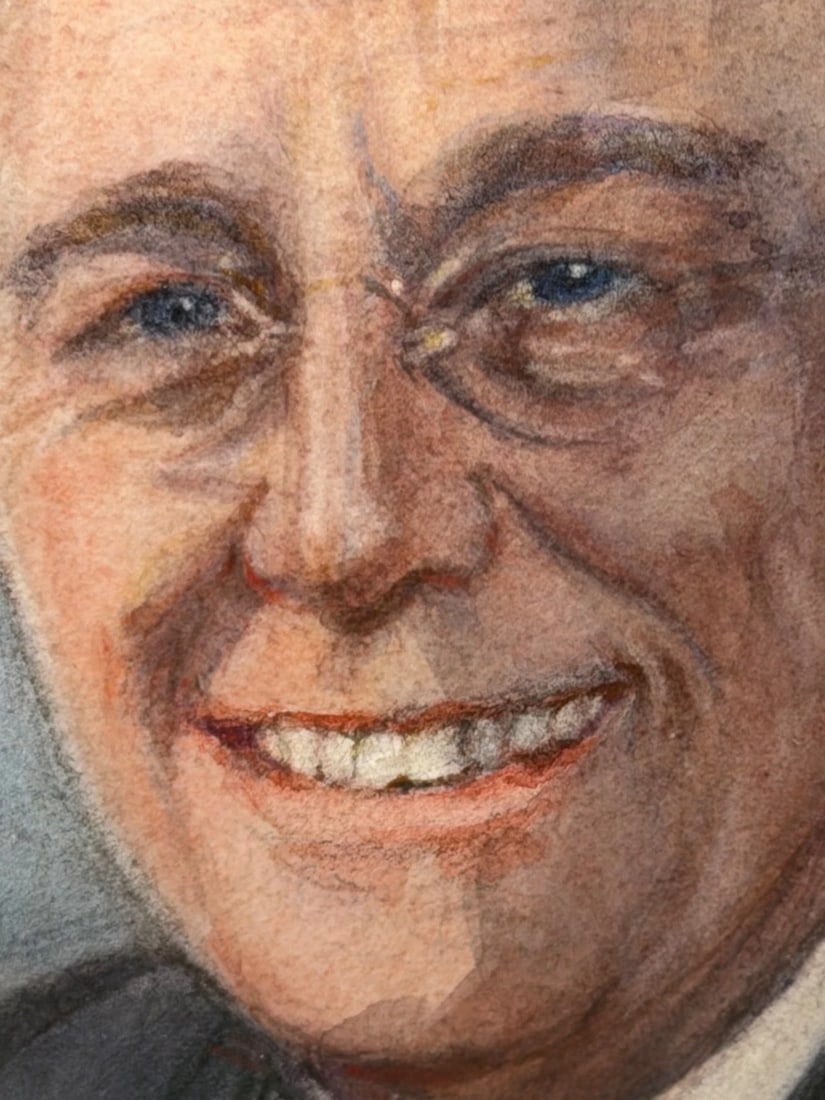 President Franklin D. Roosevelt Portrait Painting (1882–1945) Circa 1940's - 15