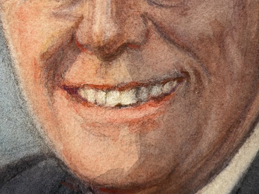 President Franklin D. Roosevelt Portrait Painting (1882–1945) Circa 1940's - 17