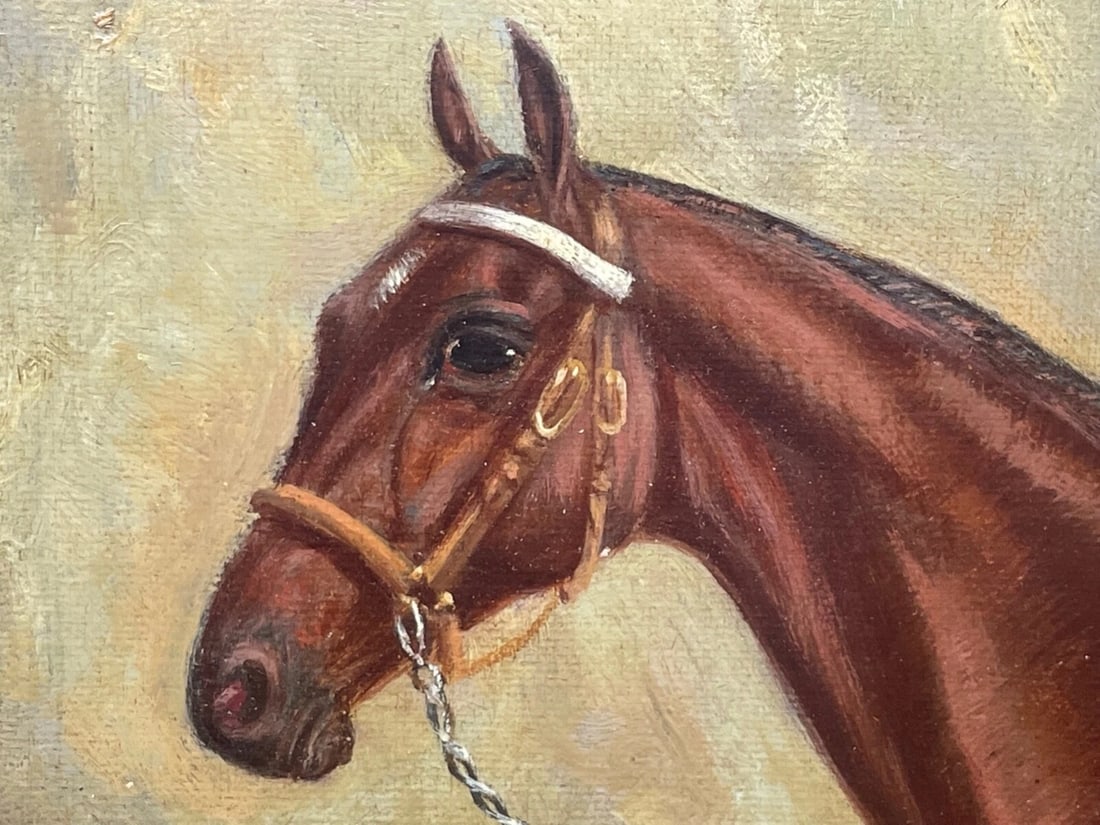 Painting Racehorses Spion Kop Winner Derby Stakes Frederick Albert Clarke C1920 - 4