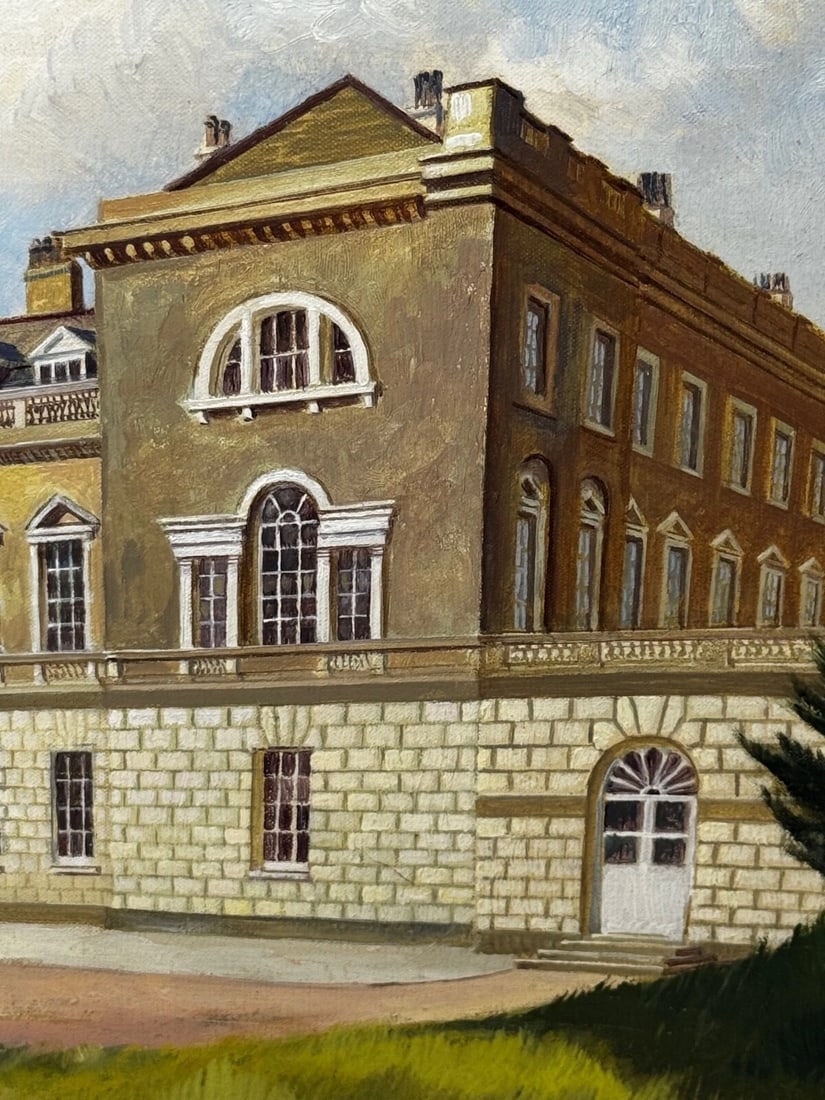 Oil Painting Historic Duke Of Bedford’s Main Estate Woburn Abbey In Bedfordshire - 10