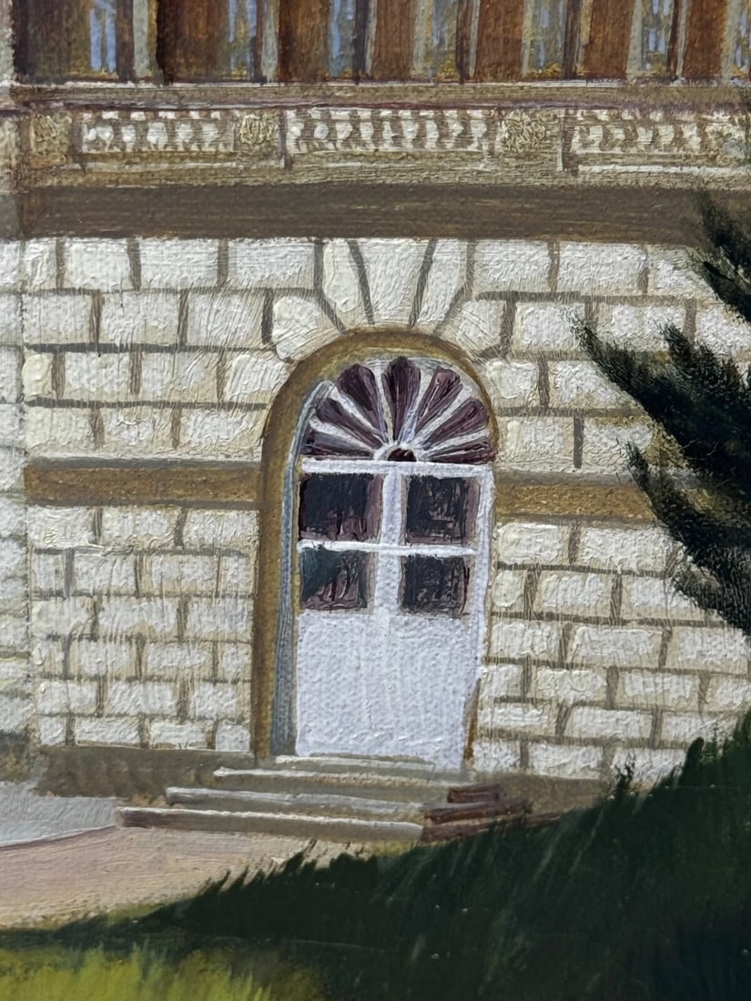 Oil Painting Historic Duke Of Bedford’s Main Estate Woburn Abbey In Bedfordshire - 11