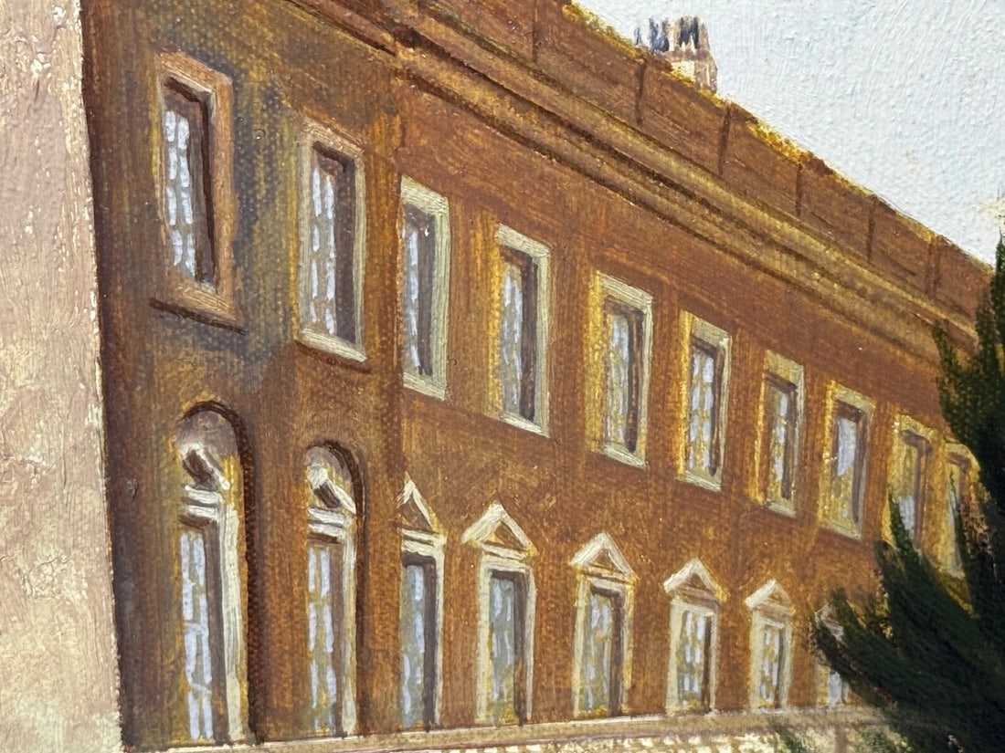 Oil Painting Historic Duke Of Bedford’s Main Estate Woburn Abbey In Bedfordshire - 12