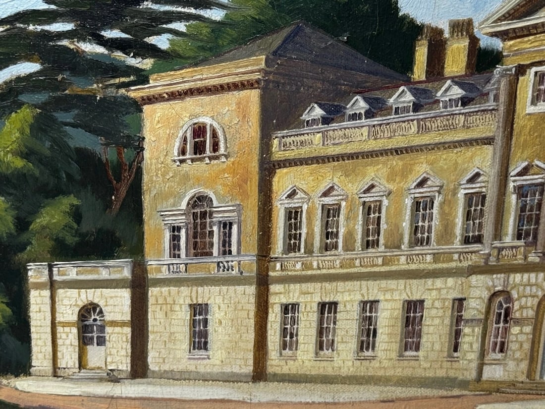 Oil Painting Historic Duke Of Bedford’s Main Estate Woburn Abbey In Bedfordshire - 18