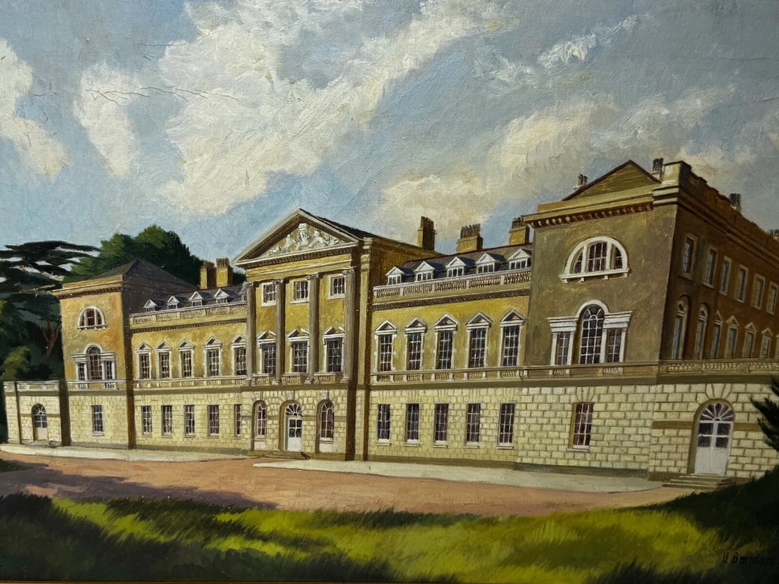 Oil Painting Historic Duke Of Bedford’s Main Estate Woburn Abbey In Bedfordshire - 2