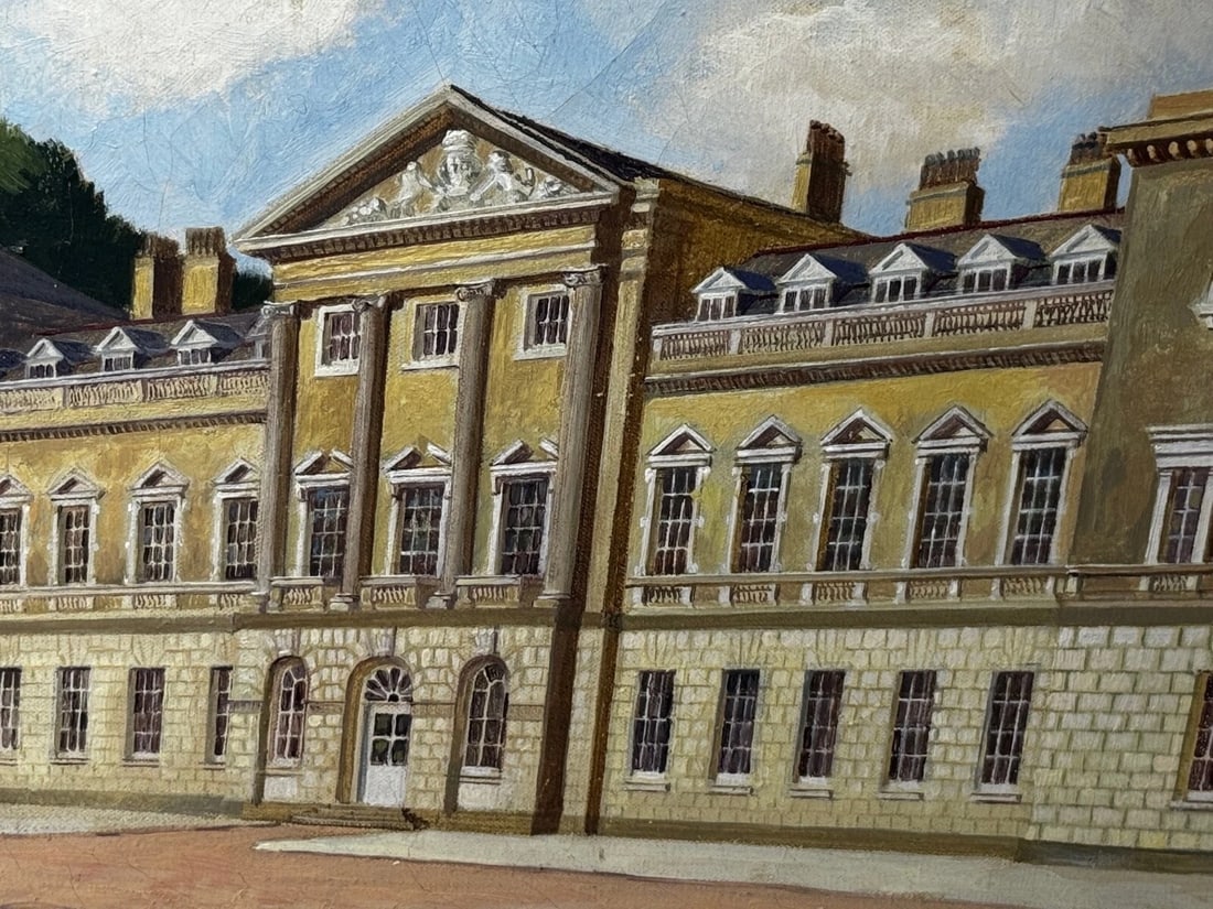 Oil Painting Historic Duke Of Bedford’s Main Estate Woburn Abbey In Bedfordshire - 3
