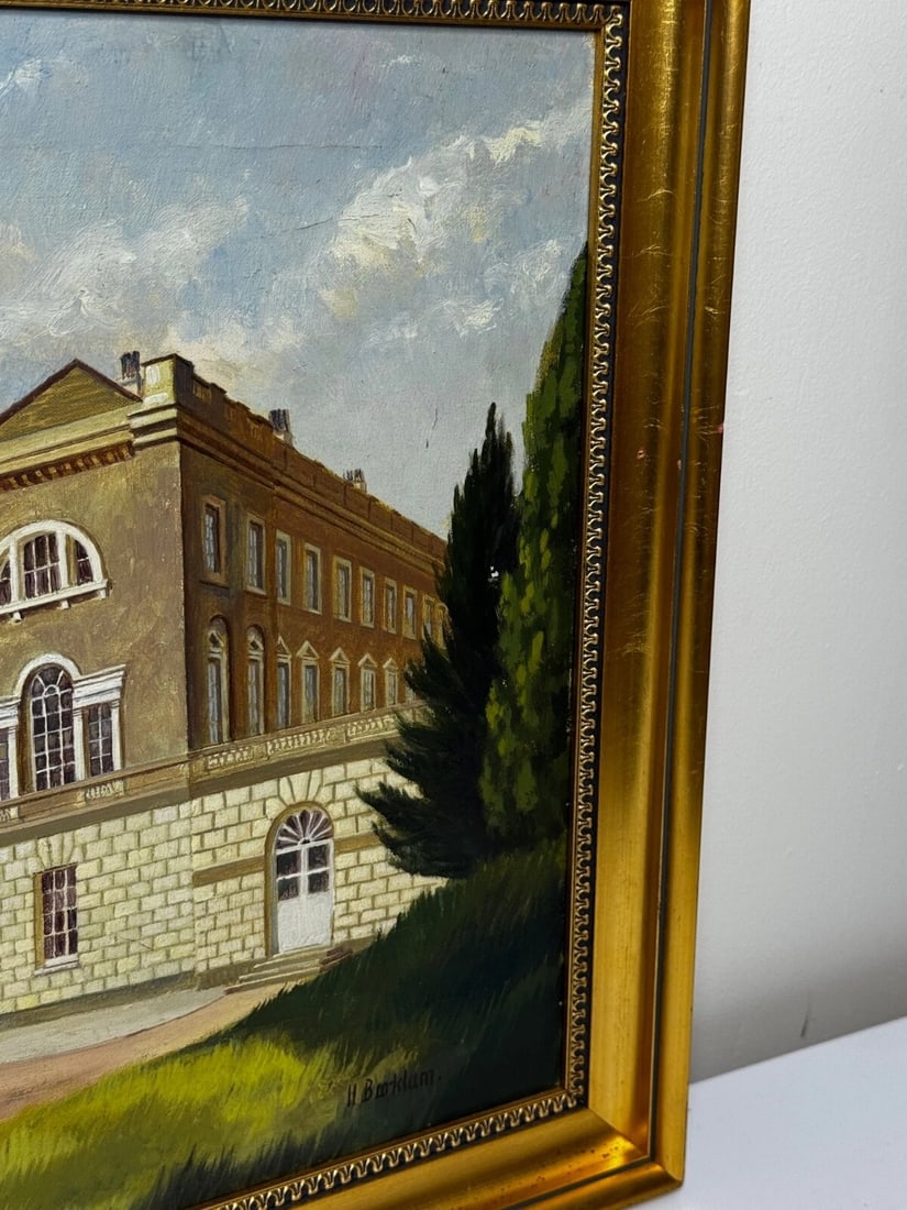 Oil Painting Historic Duke Of Bedford’s Main Estate Woburn Abbey In Bedfordshire - 4