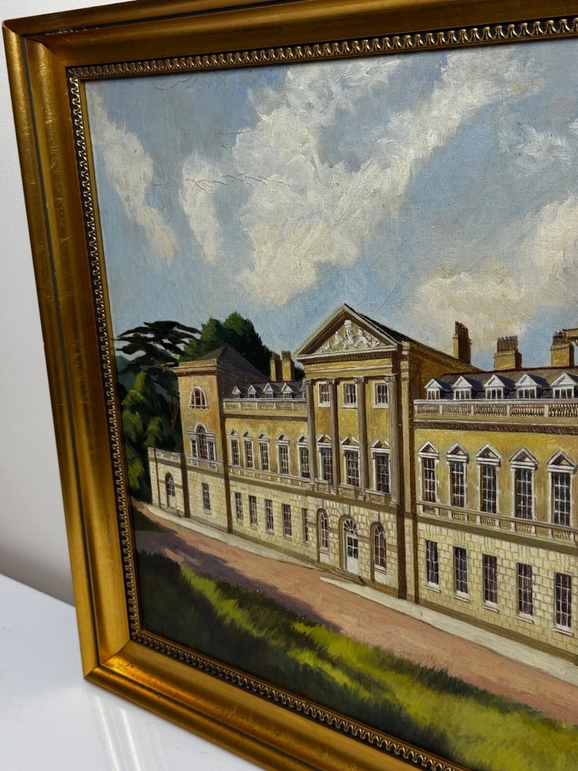 Oil Painting Historic Duke Of Bedford’s Main Estate Woburn Abbey In Bedfordshire - 5