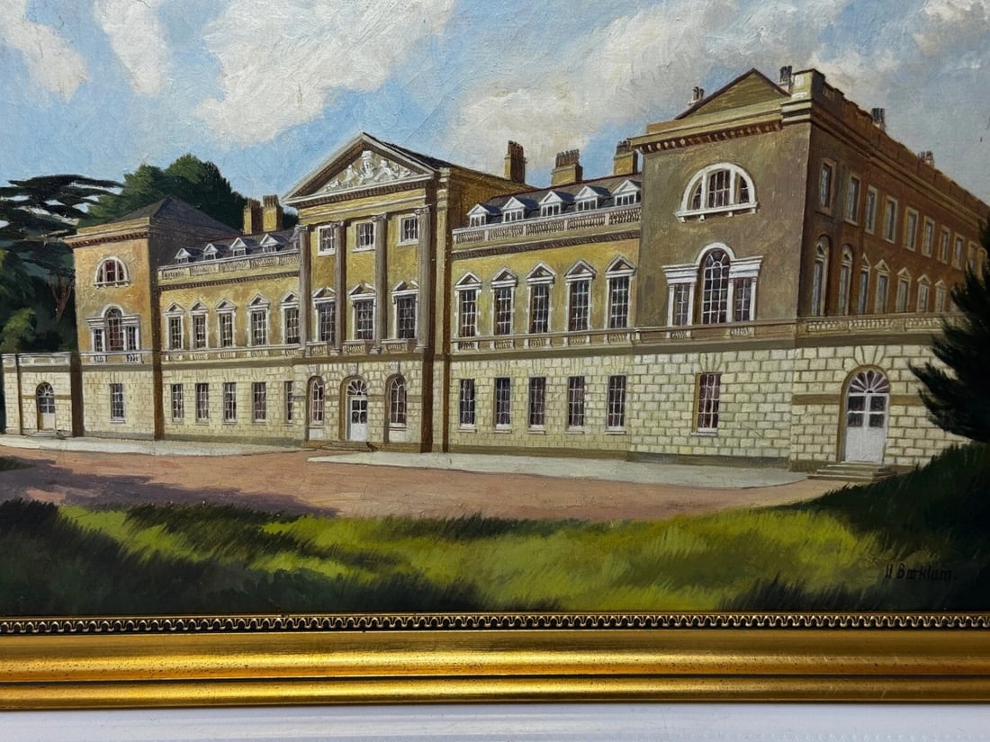 Oil Painting Historic Duke Of Bedford’s Main Estate Woburn Abbey In Bedfordshire - 6
