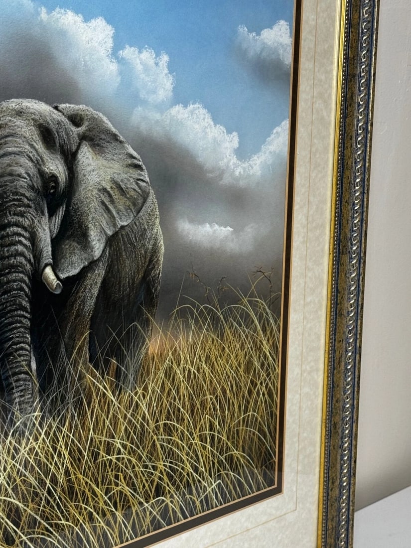 Painting Bull Elephant Ready To Charge Kruger National Park - 3
