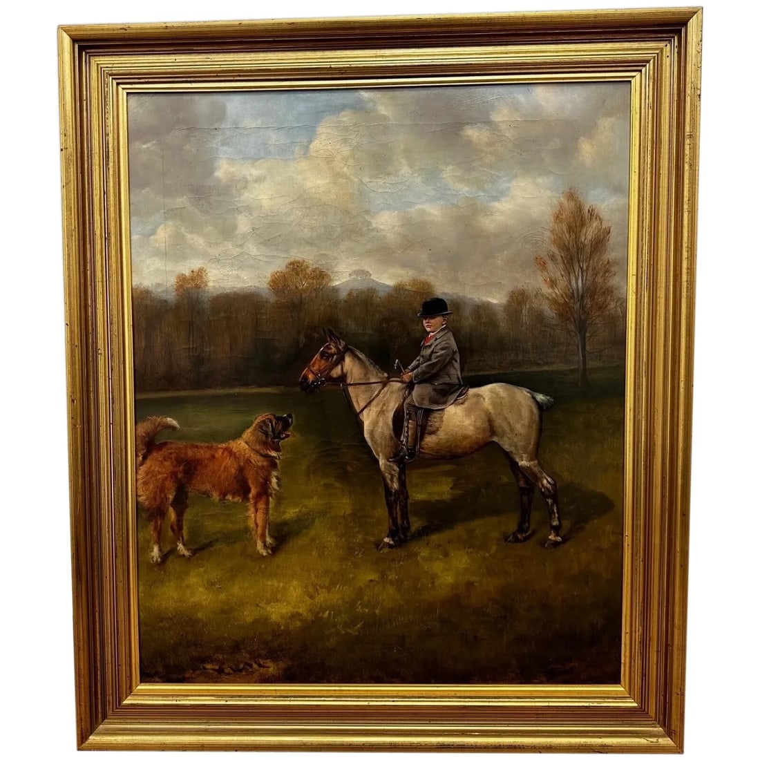 Francis James Fry Aged 5 Riding Pony with Attendant Dog by John Alfred Wheeler: Francis James Fry Aged 5 Riding Pony with Attendant Dog by John Alfred Wheeler Click image to enlarge Description Historic British Victorian Hunting Portrait “Francis James Fry Aged