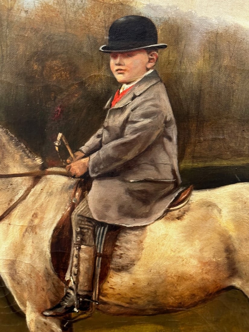 Francis James Fry Aged 5 Riding Pony with Attendant Dog by John Alfred Wheeler - 8