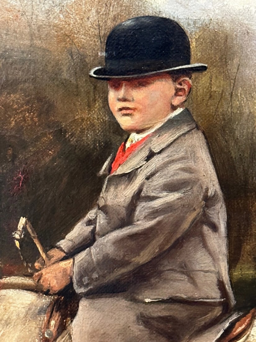 Francis James Fry Aged 5 Riding Pony with Attendant Dog by John Alfred Wheeler - 9