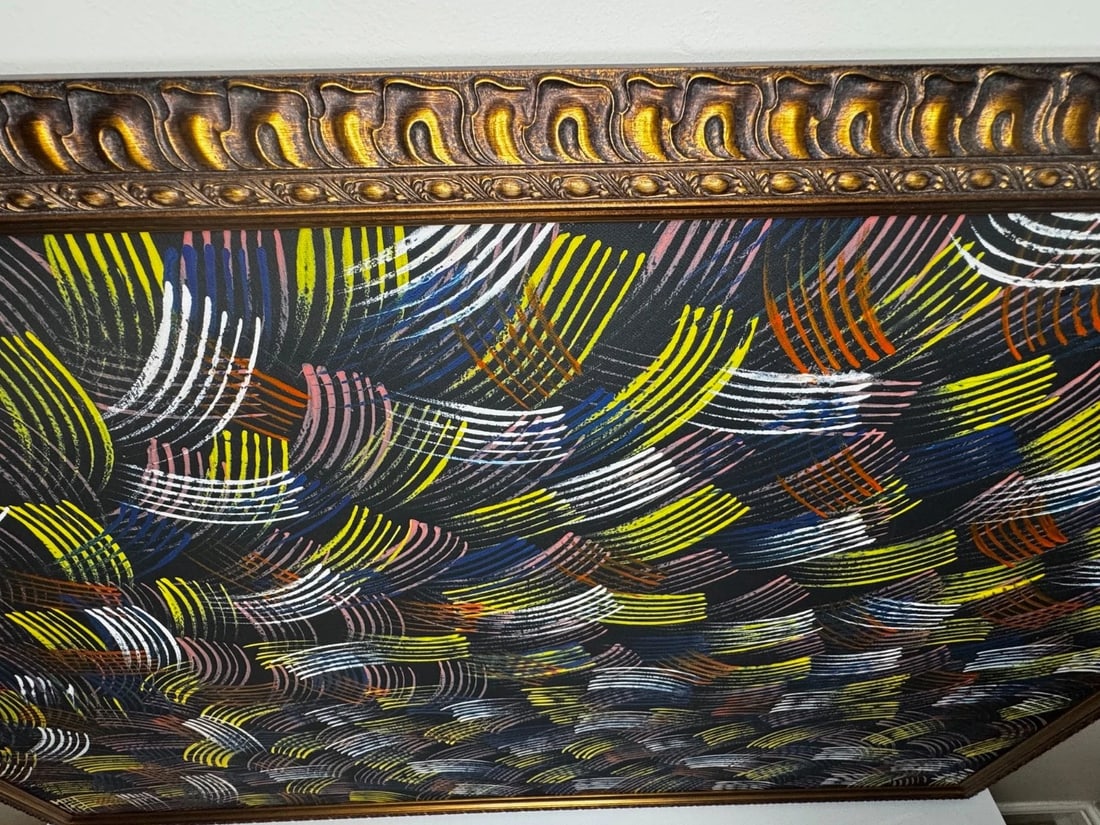 Huge Painting Fire Dreaming By Jean Hudson Nampijinpa c2005 - 12