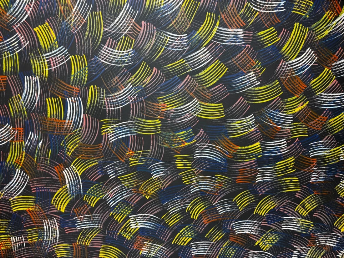 Huge Painting Fire Dreaming By Jean Hudson Nampijinpa c2005 - 2
