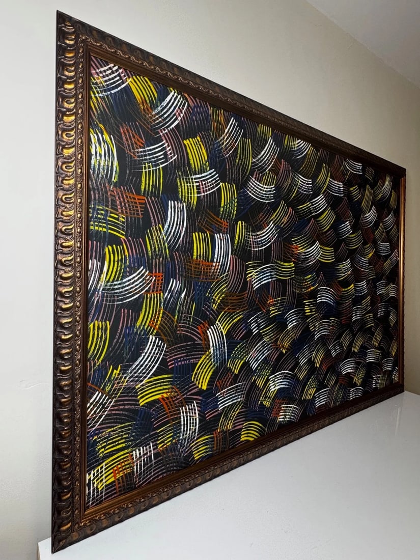 Huge Painting Fire Dreaming By Jean Hudson Nampijinpa c2005 - 5