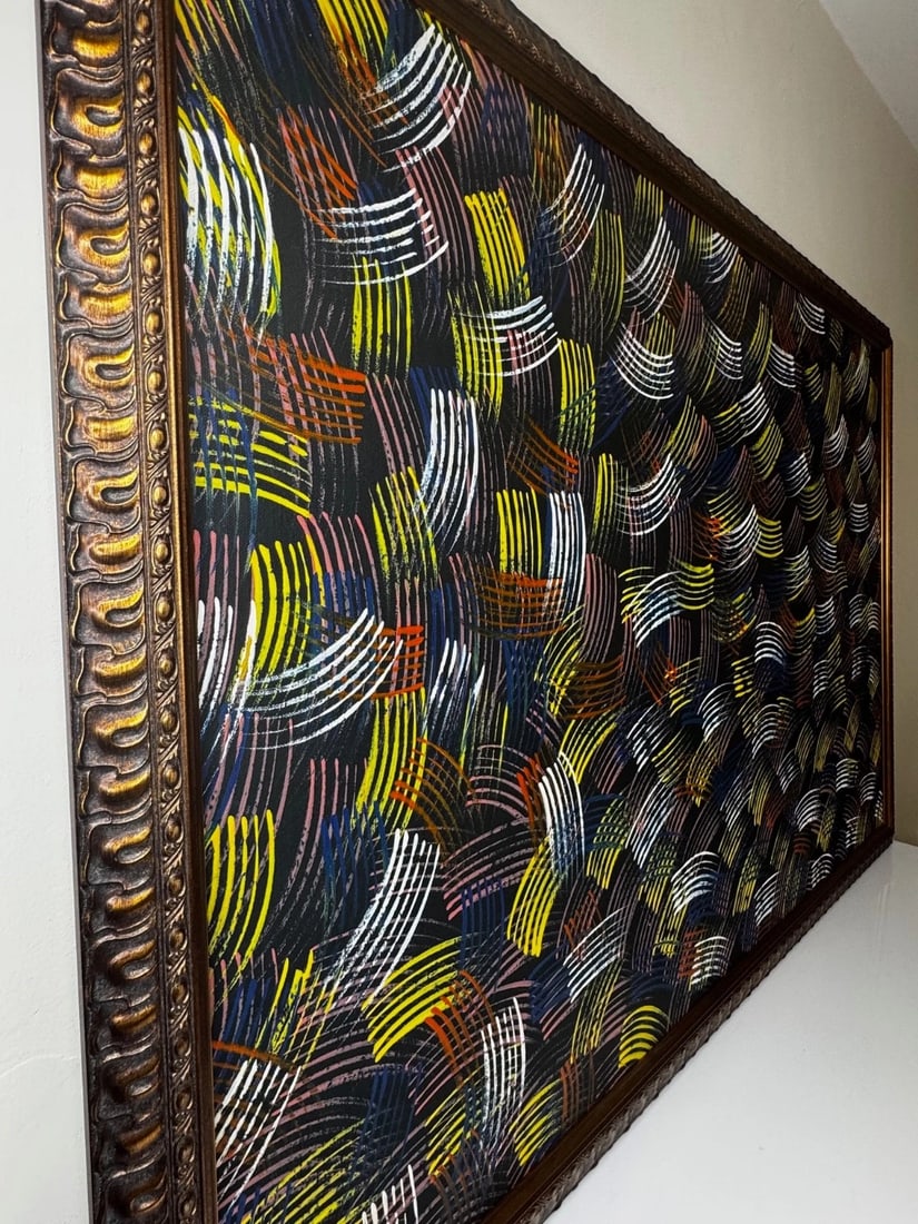 Huge Painting Fire Dreaming By Jean Hudson Nampijinpa c2005 - 6