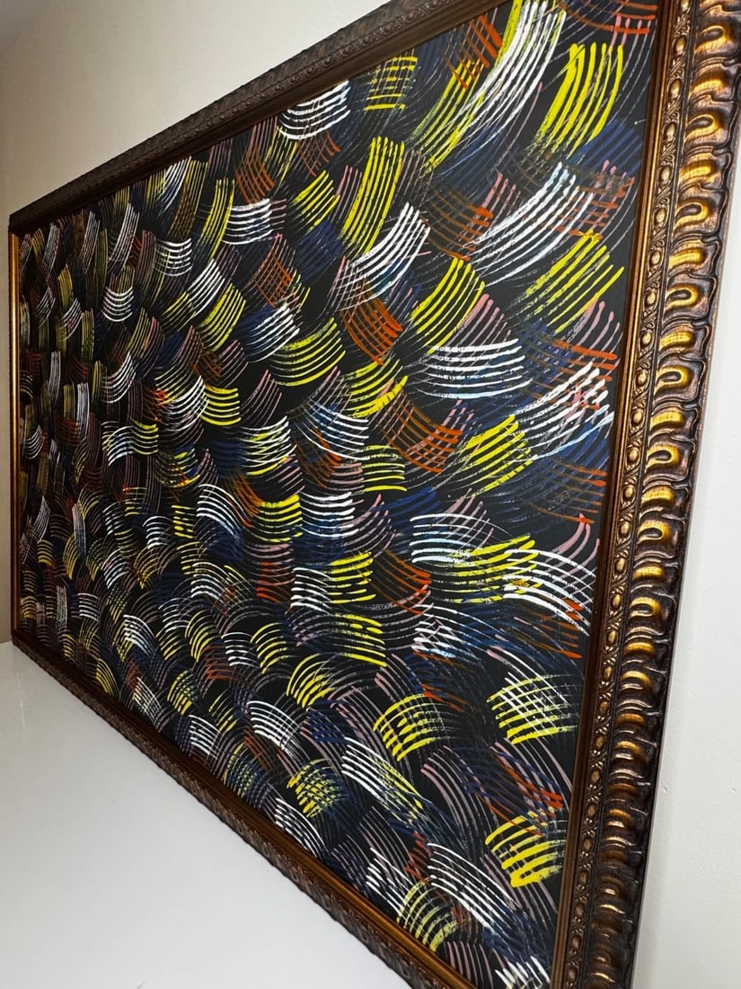 Huge Painting Fire Dreaming By Jean Hudson Nampijinpa c2005 - 7