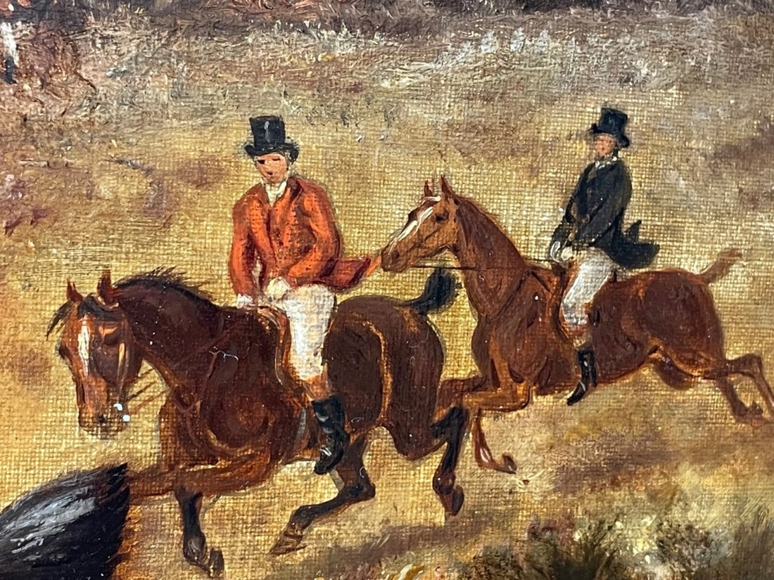 19th Century Red Coat Rider Hunting On The Charge Oil Painting By Thomas Smythe - 10