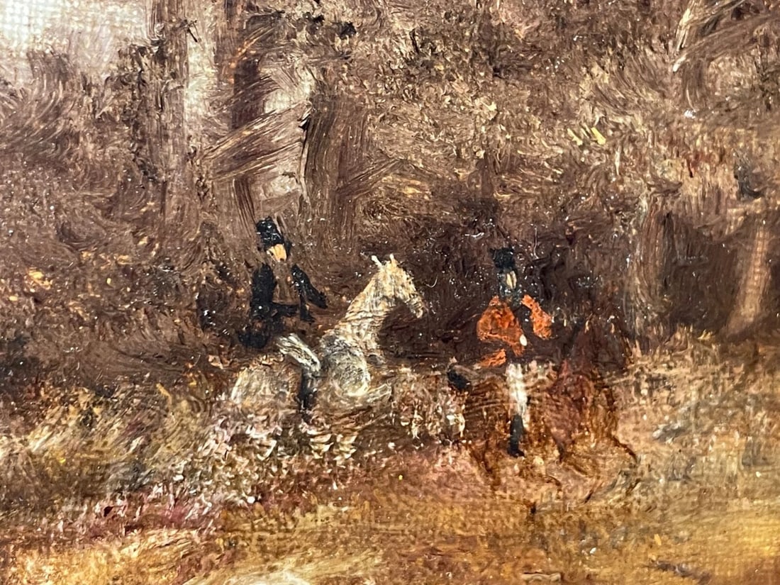 19th Century Red Coat Rider Hunting On The Charge Oil Painting By Thomas Smythe - 12
