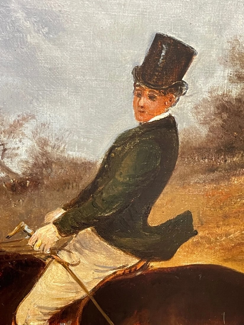 19th Century Red Coat Rider Hunting On The Charge Oil Painting By Thomas Smythe - 4