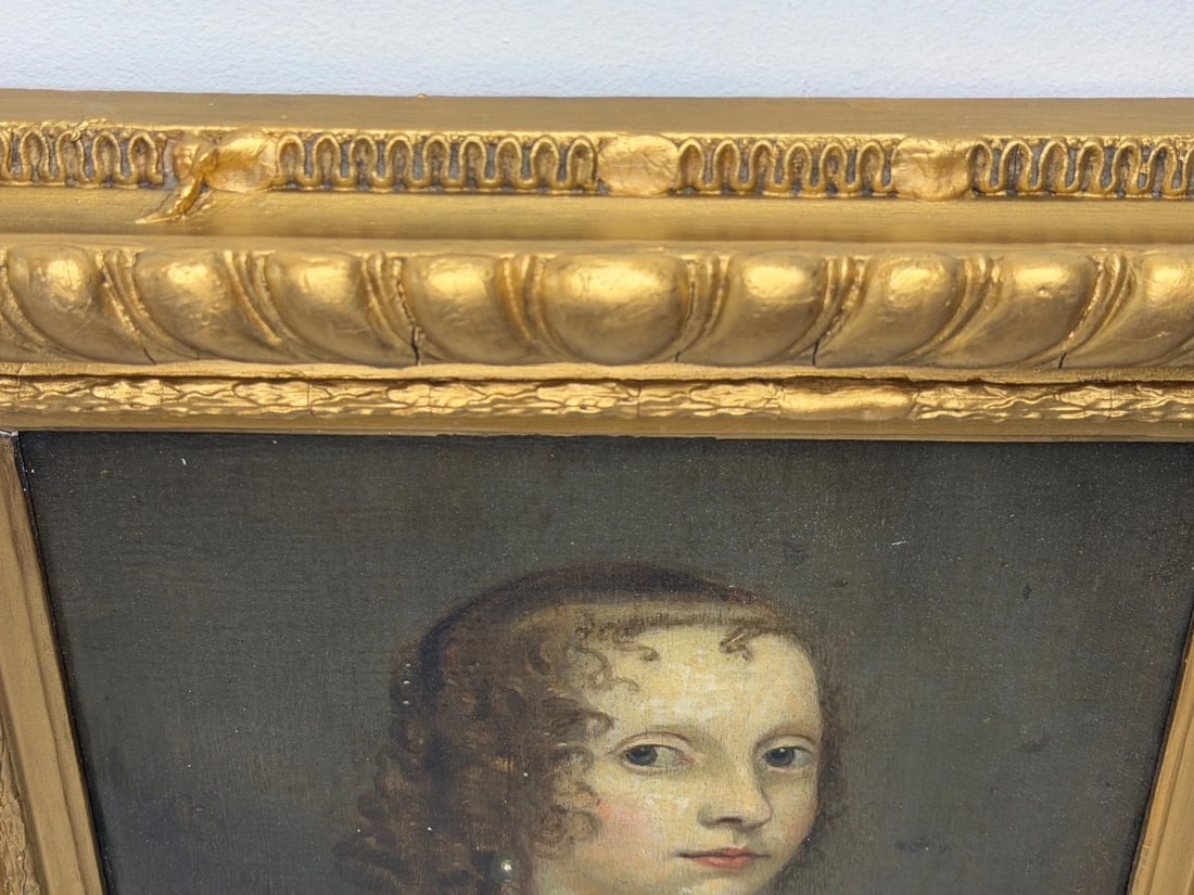 Oil Portrait Elizabeth Cavendish née Cecil Countess of Devonshire c17th Century - 12