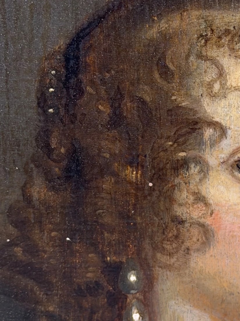 Oil Portrait Elizabeth Cavendish née Cecil Countess of Devonshire c17th Century - 13