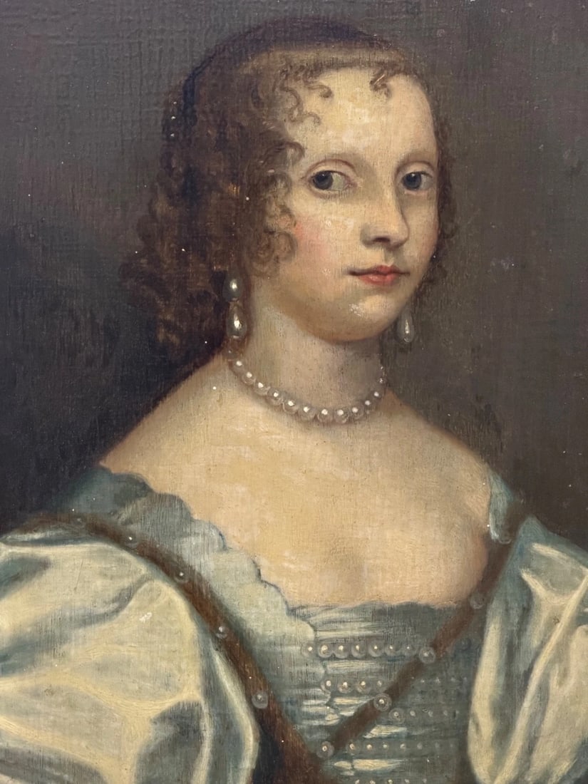 Oil Portrait Elizabeth Cavendish née Cecil Countess of Devonshire c17th Century - 2