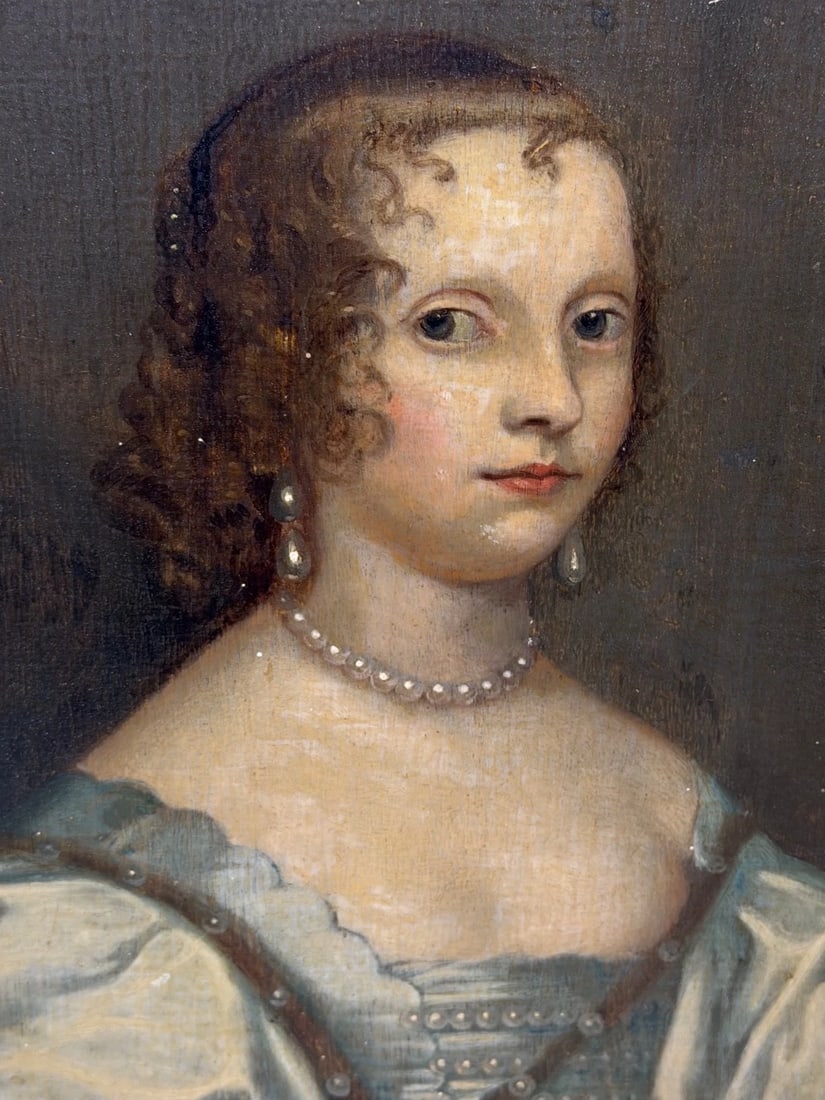 Oil Portrait Elizabeth Cavendish née Cecil Countess of Devonshire c17th Century - 3