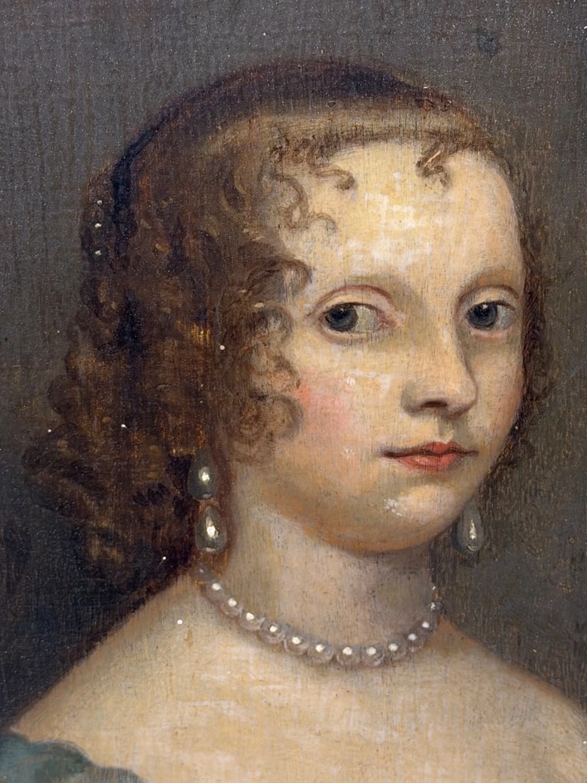 Oil Portrait Elizabeth Cavendish née Cecil Countess of Devonshire c17th Century - 4