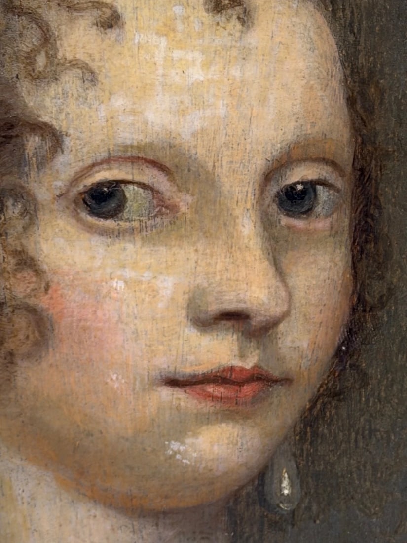 Oil Portrait Elizabeth Cavendish née Cecil Countess of Devonshire c17th Century - 5