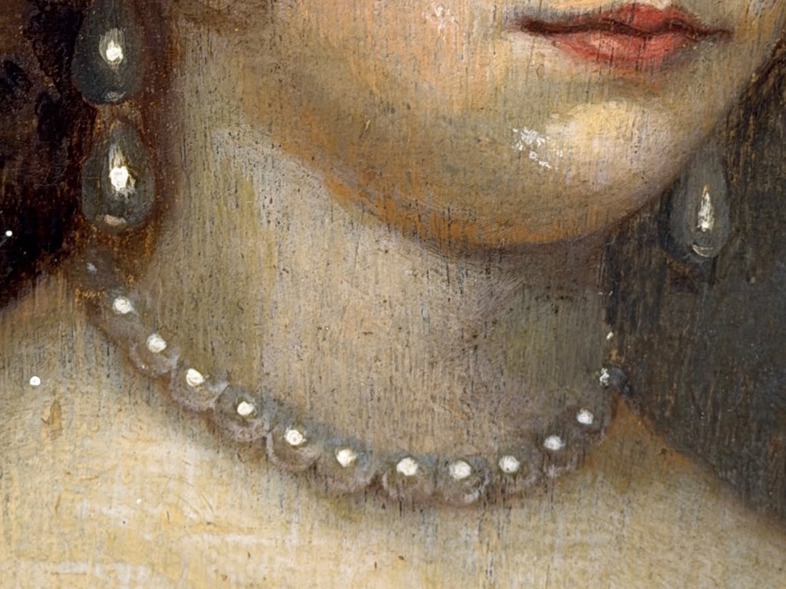Oil Portrait Elizabeth Cavendish née Cecil Countess of Devonshire c17th Century - 7