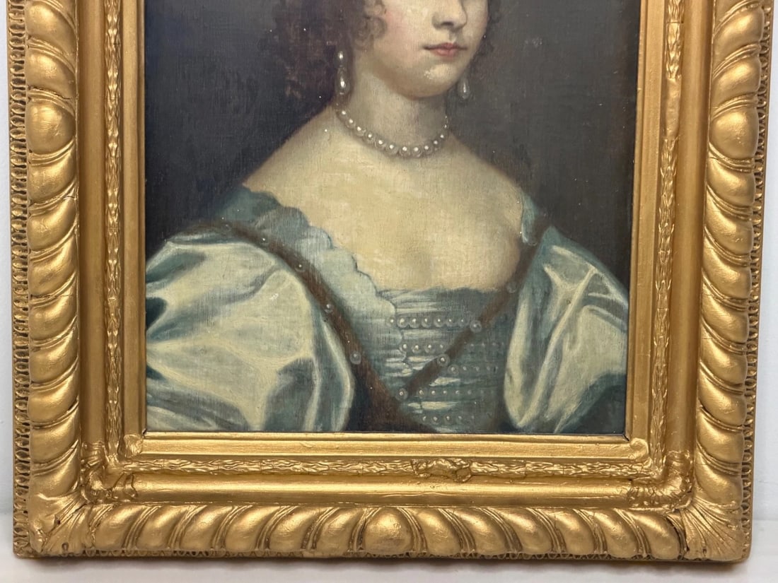 Oil Portrait Elizabeth Cavendish née Cecil Countess of Devonshire c17th Century - 8