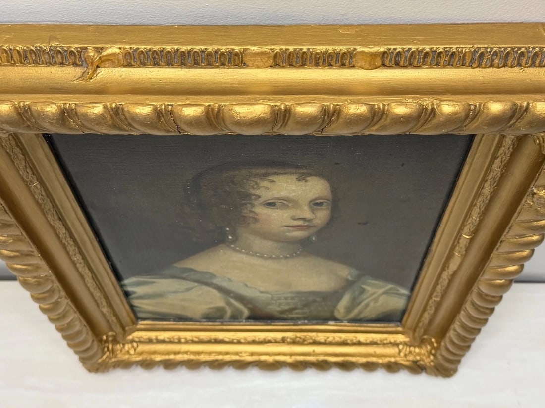 Oil Portrait Elizabeth Cavendish née Cecil Countess of Devonshire c17th Century - 9