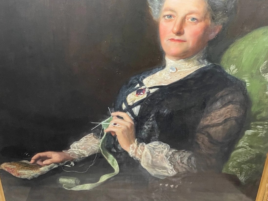 Large 19th Century Oil Portrait Lady Halle Signed By John Collier OBE RP - 14
