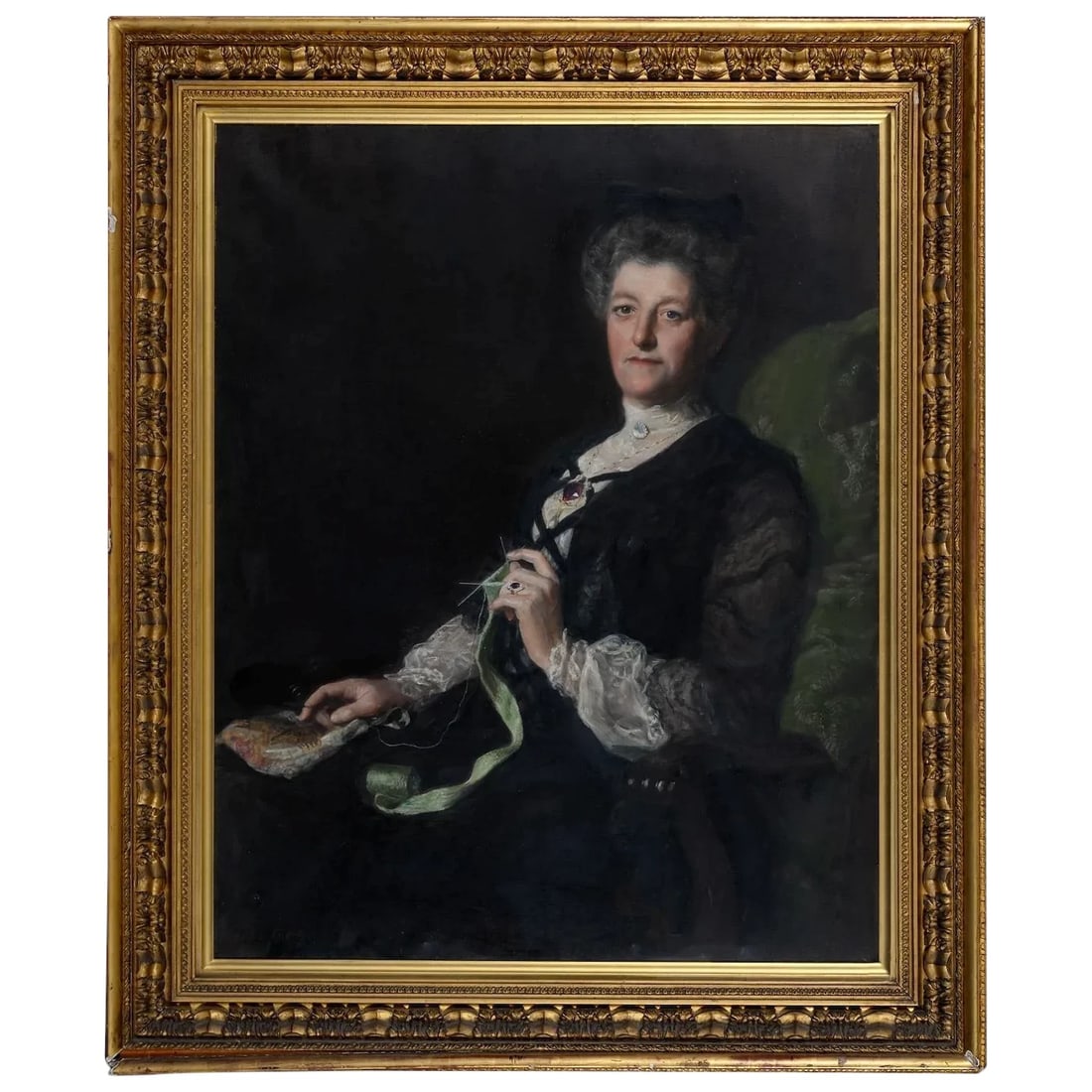 Large 19th Century Oil Portrait Lady Halle Signed By John Collier OBE RP (1 of 20)