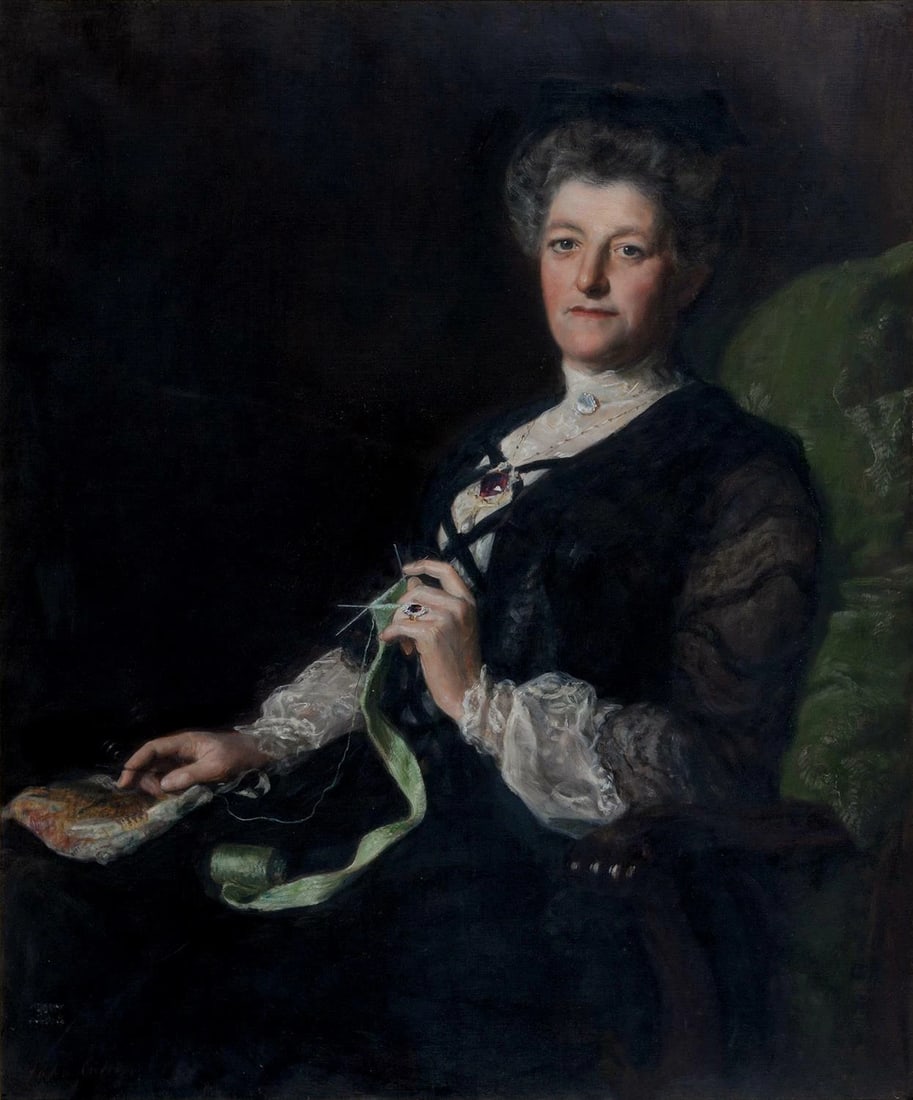 Large 19th Century Oil Portrait Lady Halle Signed By John Collier OBE RP - 2