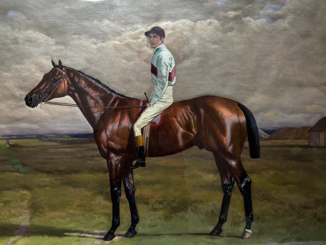 19th Century Oil Painting Derby Winner Horse Melton & Jockey Fred Archer Up - 2