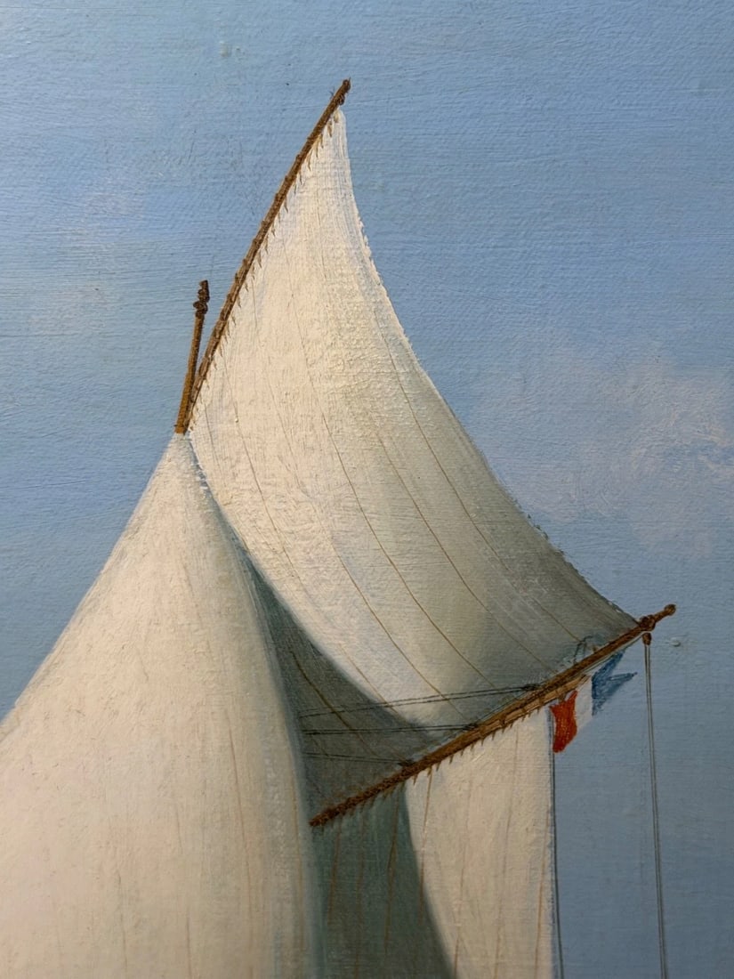 Marine Oil Painting The America's Cup 1881 Yacht Race By John Bentham Dinsdale - 17