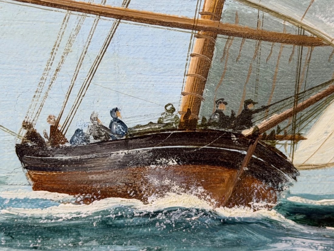 Marine Oil Painting The America's Cup 1881 Yacht Race By John Bentham Dinsdale - 20
