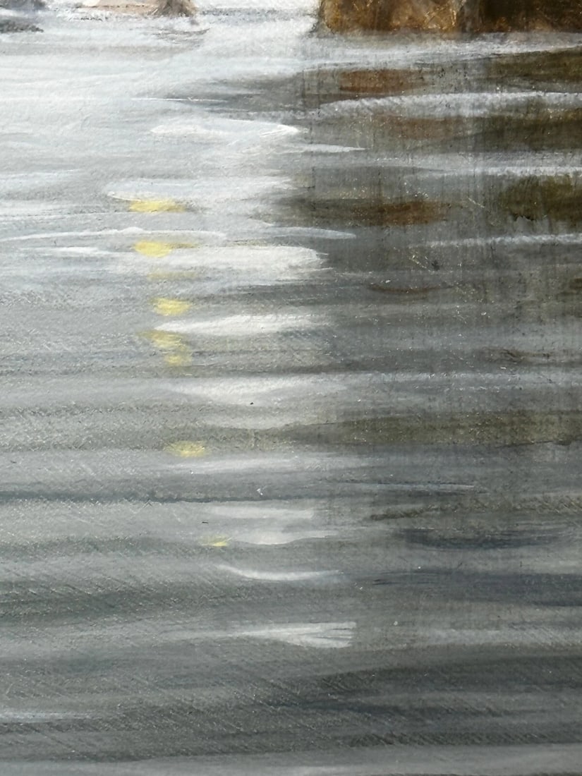 Large Painting North American Bald Eagles Gathering Fishing By Justin Prigmore - 20